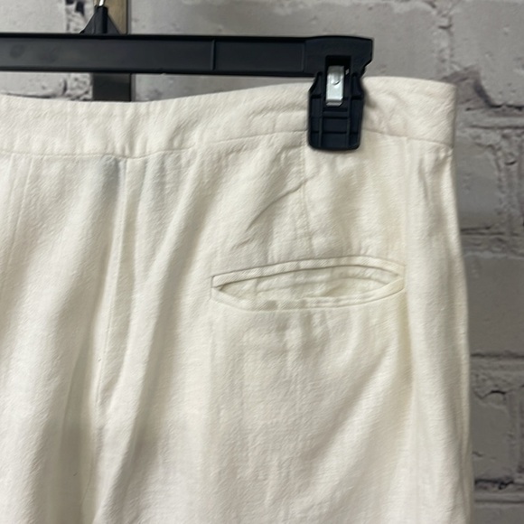 Eileen fisher linen wide trouser crop  small - Picture 2 of 6